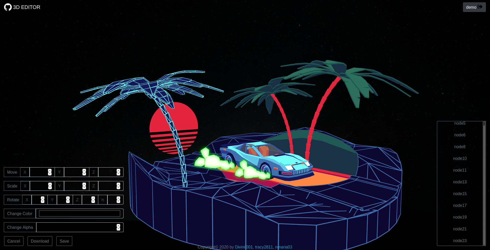 3D Editor Screenshot